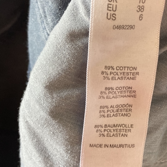 Preloved ASOS Maternity Denim Jeans Blue UK Size 10 - Picture 5 of 16